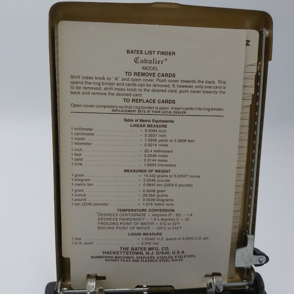 Bates Cavalier List Finder-Phone Directory-Vintage - Picture 4 of 11